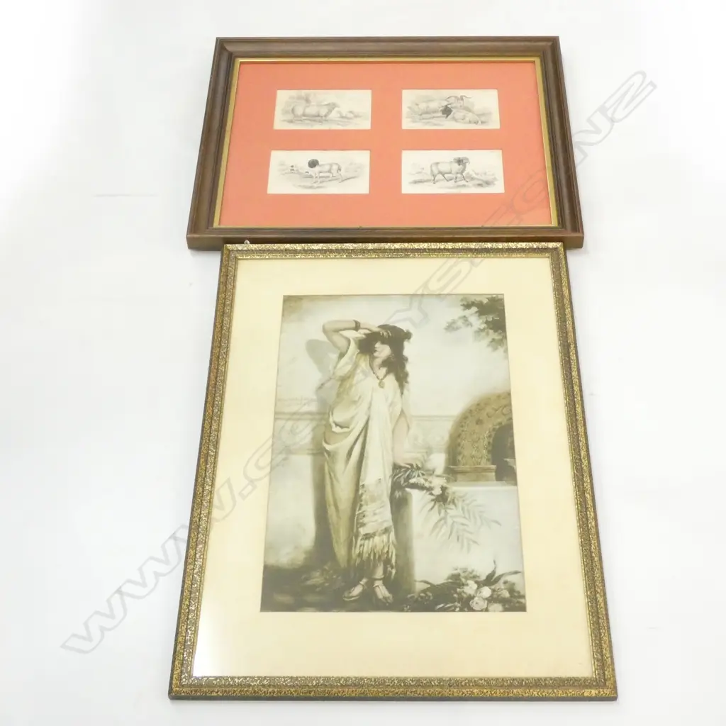 LANDSCAPE W/C IN GILT FRAME 235x415mm Image 1++