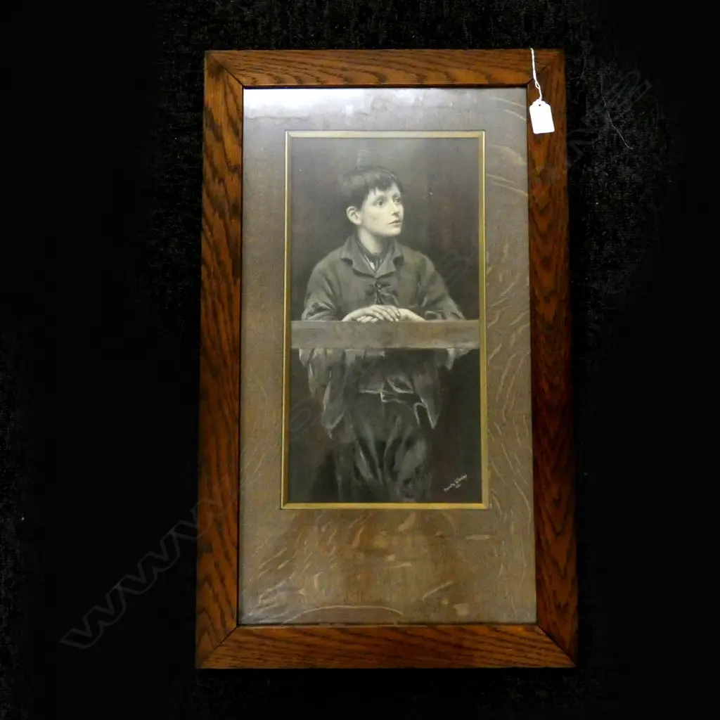 OAK FRAMED DOROTHY STANLEY PRINT H 670 MM Image 1++