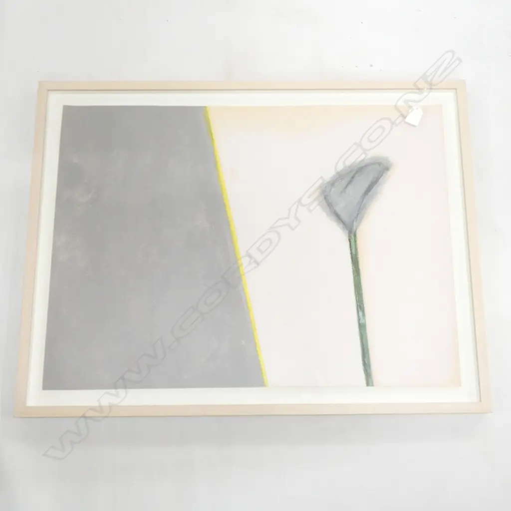 OIL STICK ON PAPER ABSTRACT  'CALLA ON THE WALK' KATE DELOS 1980 670 X 520MM Image 1++