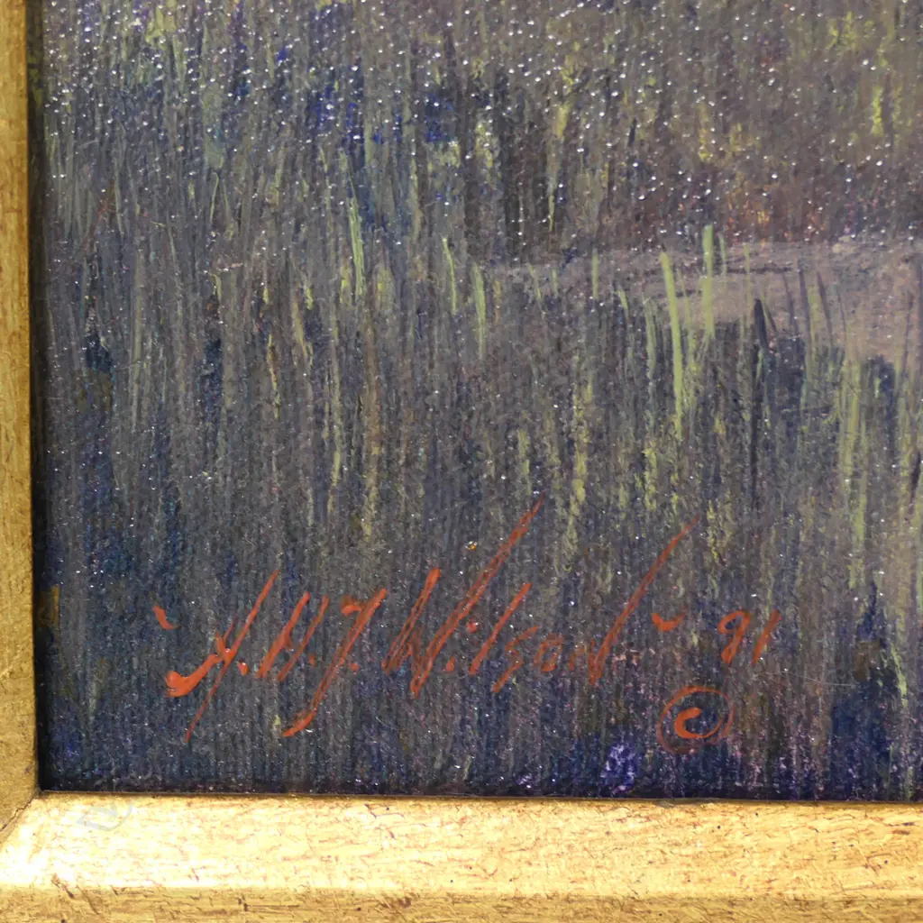 TIM WILSON, 'SOUTHERN MARSHLANDS', OIL, SIGNED & DATED '91, 380 X 280MM Image 1++