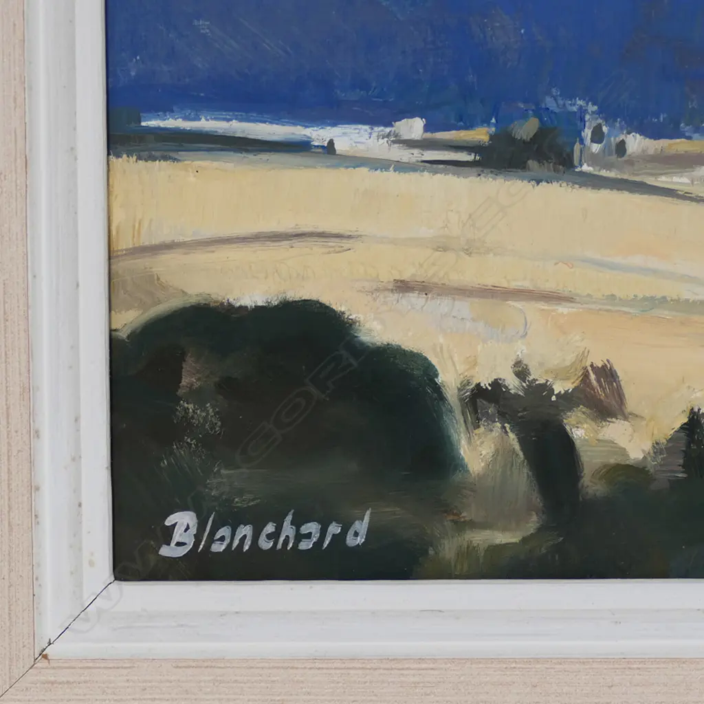 BRIAN BLANCHARD, LANDSCAPE WITH MT BARROW, OIL, SIGNED, 285 575MM Image 1++