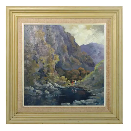 THEA LOKKERS, 'SERPENTINE GORGE, MACDONALD RANGES', ACRYLIC, SIGNED