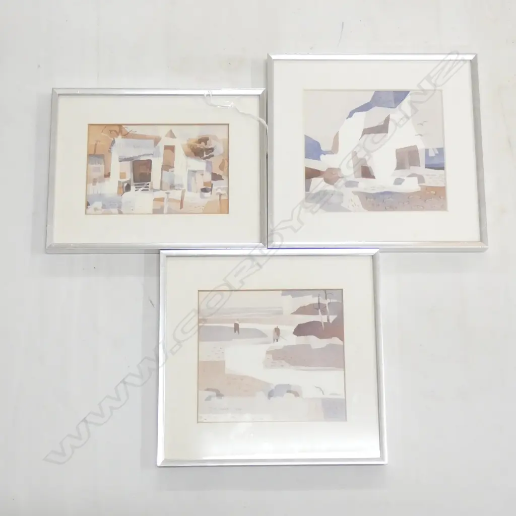 TED SHERWIN 3 X WATERCOLOURS OF TARANAKI Image 1++