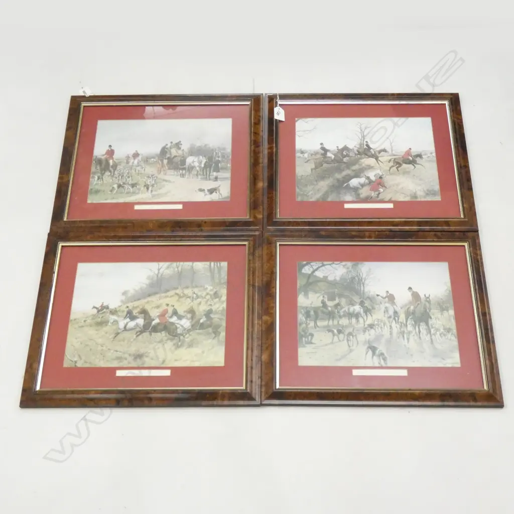 SET OF 4 GEORGE WRIGHT HUNTING PRINTS 215x295mm Image 1++
