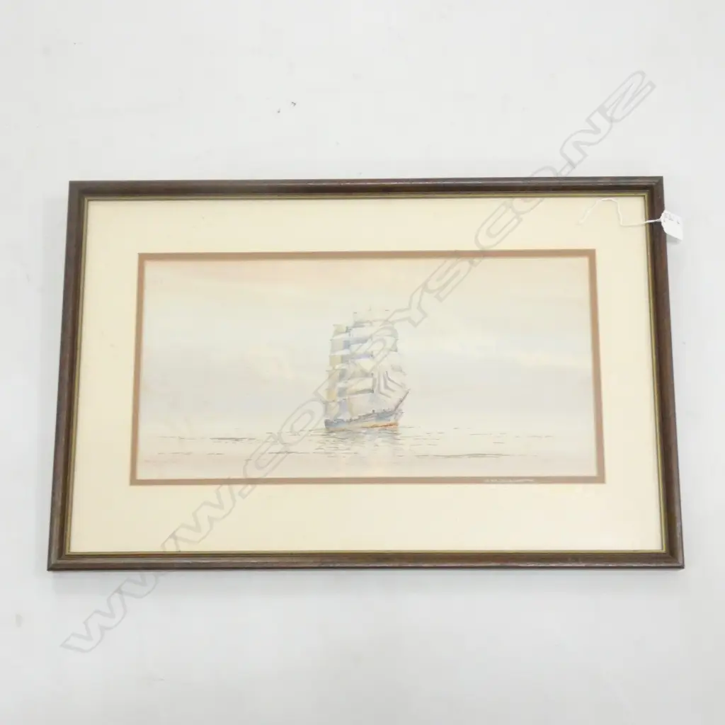 HERBERT R. COLE  SHIP ON THE SEAS WATERCOLOUR SIGNED AND DATED 1923 220 X 430 MM Image 1++