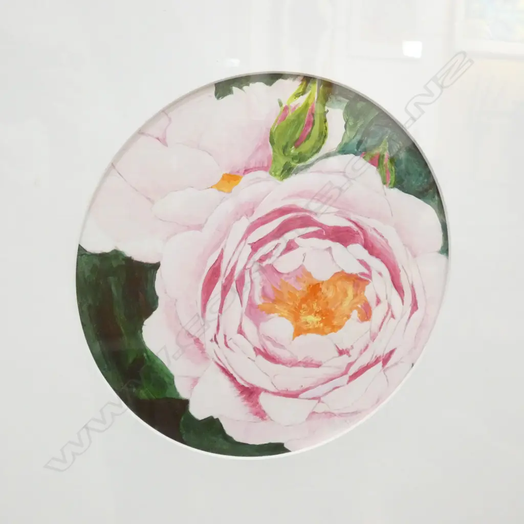 JANE WHYTE "TWILIGHT" W/C & AIRBRUSH DIA 250MM Image 1++