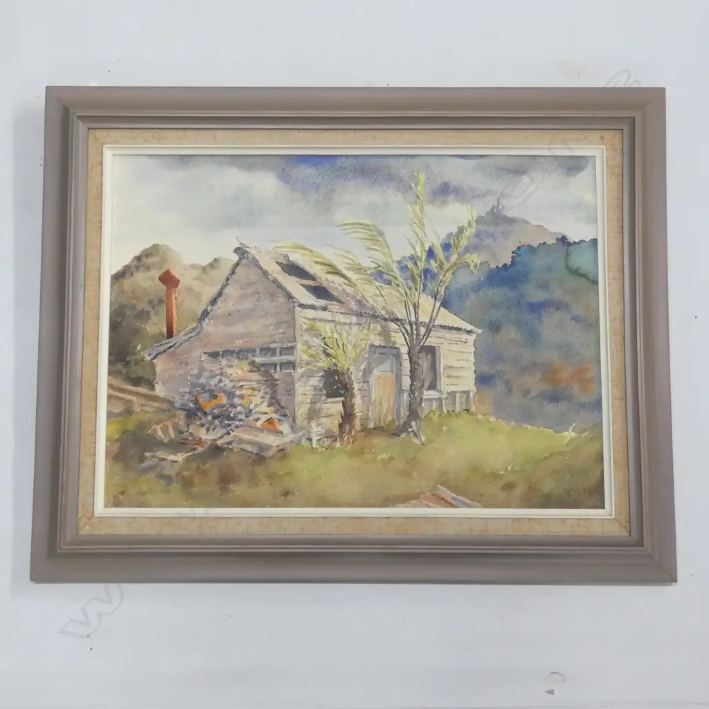 KAY WALSH 'GOLD MINERS HIDEAWAY COROMANDEL' W/C 340x475mm Image 1++
