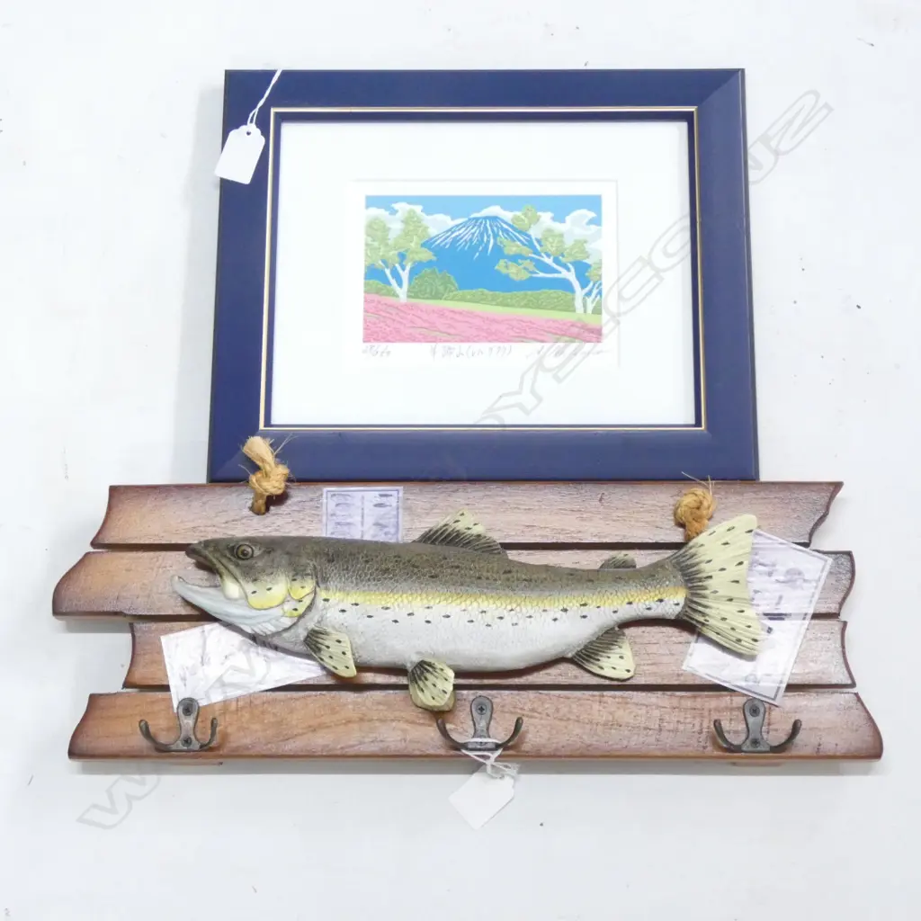 AKIRA NAKANO PRINT 28/250 + FISH HOOK L.450mm Image 1++
