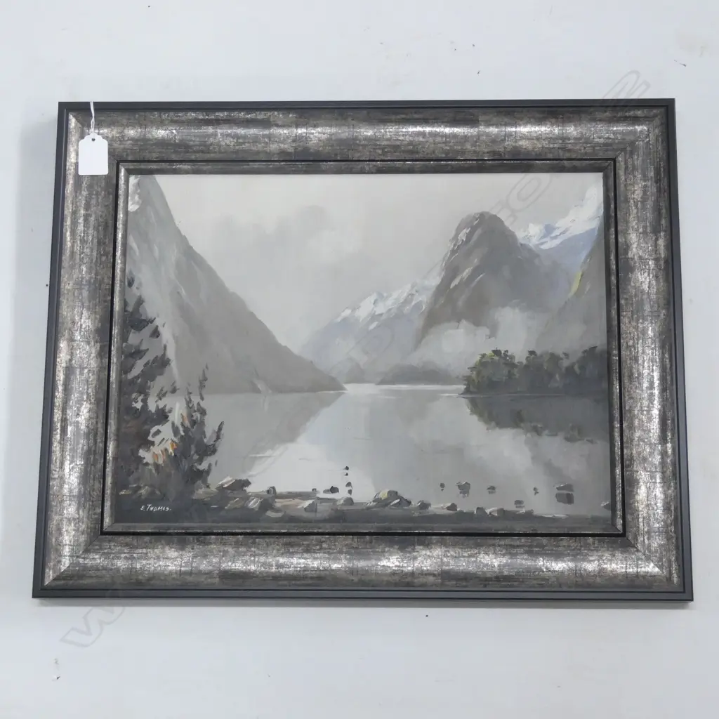 E. J. THOMAS 'MILFORD SOUND' OIL 290x390mm Image 1++