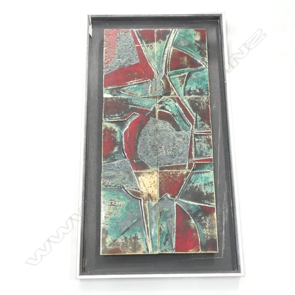 ABSTRACT 6 PANEL CERAMIC ARTWORK 725x335mm Image 1++