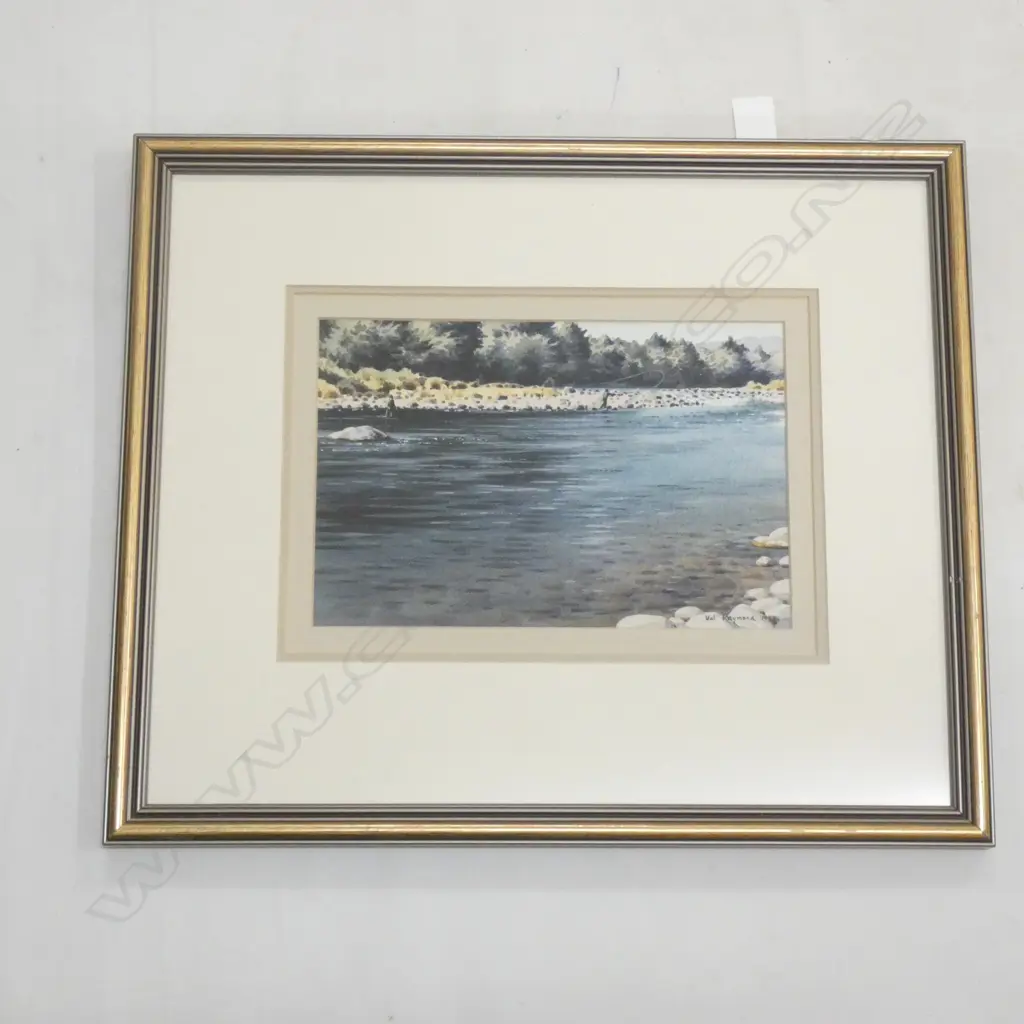WATERCOLOUR 'TONGARIRO RIVER MAGIC' 'VAL RAYMOND'  260 X 175MM (16176) Image 1++