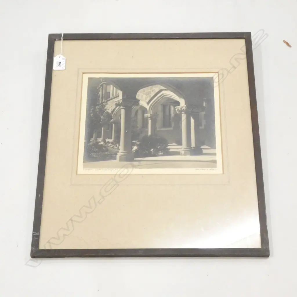 GEORGE CHANCE PHOTOGRAPH 'CLOISTERS - CANTERBURY COLLEGE NZ' 225x275mm Image 1++
