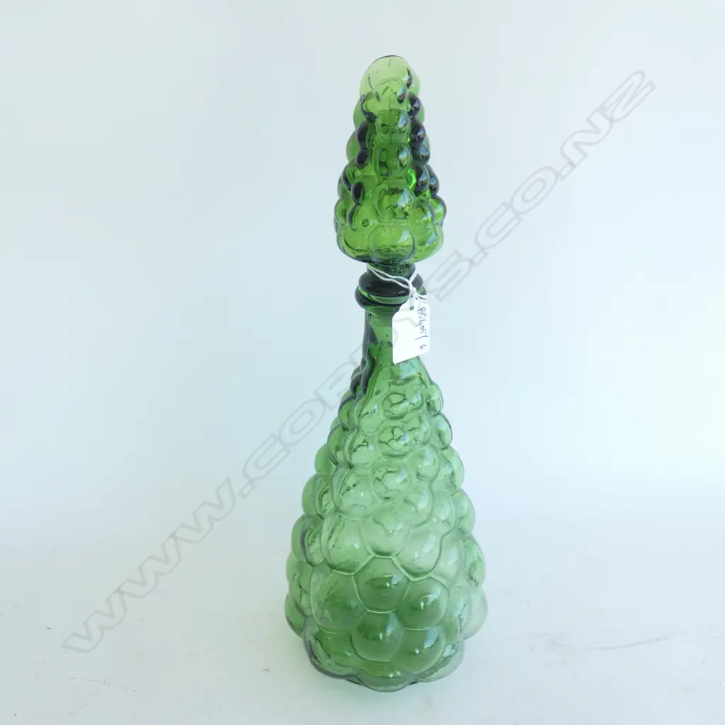 GREEN GLASS GENIE BOTTLE H.380mm Image 1++