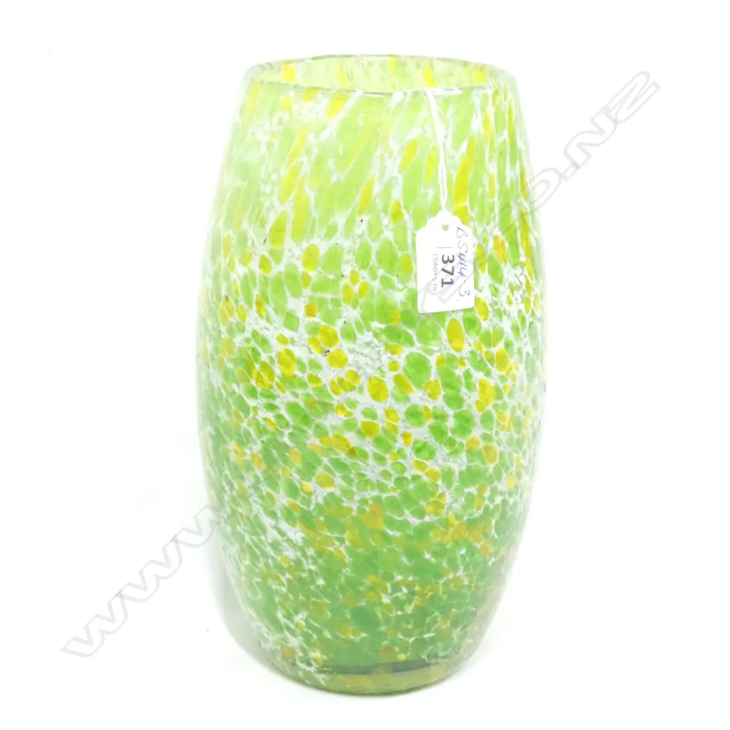 EARLY/MID 20THC GREEN ART GLASS VASE H.255mm Image 1++