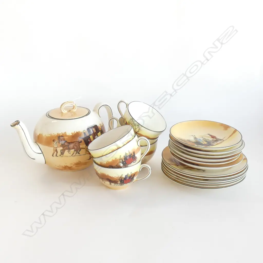 (19798) SET ROYAL DOULTON COACHING TEA SET... Image 1++