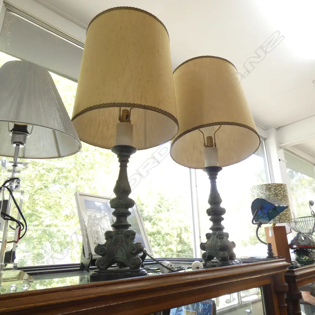 PR OF FAUX METAL SIDE LAMPS H 960 MM Image 1++