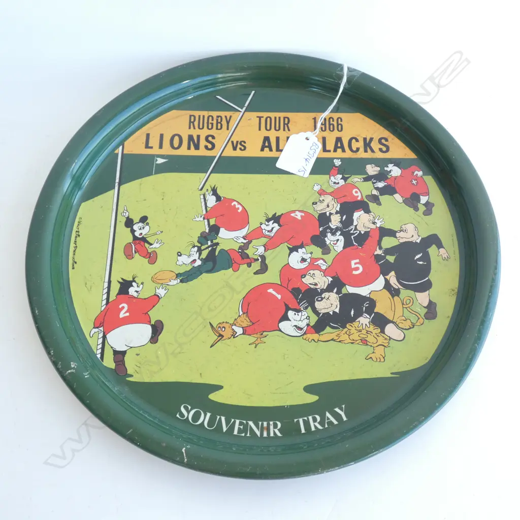WAIKATO 1966 TIN TRAY ALL BLACKS V LIONS Image 1++