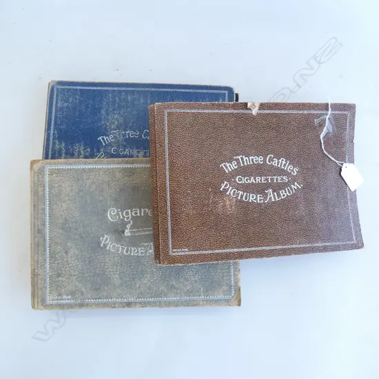 THREE VINTAGE CIGARETTE CARD ALBUMS - WITH CARDS