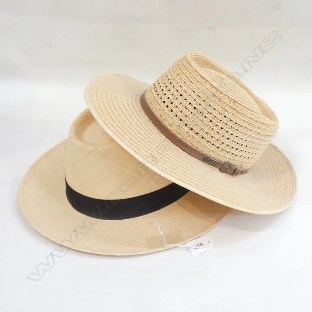 2 HATS; GENUINE PANAMA & AKUBRA 'BYRON' Image 1++