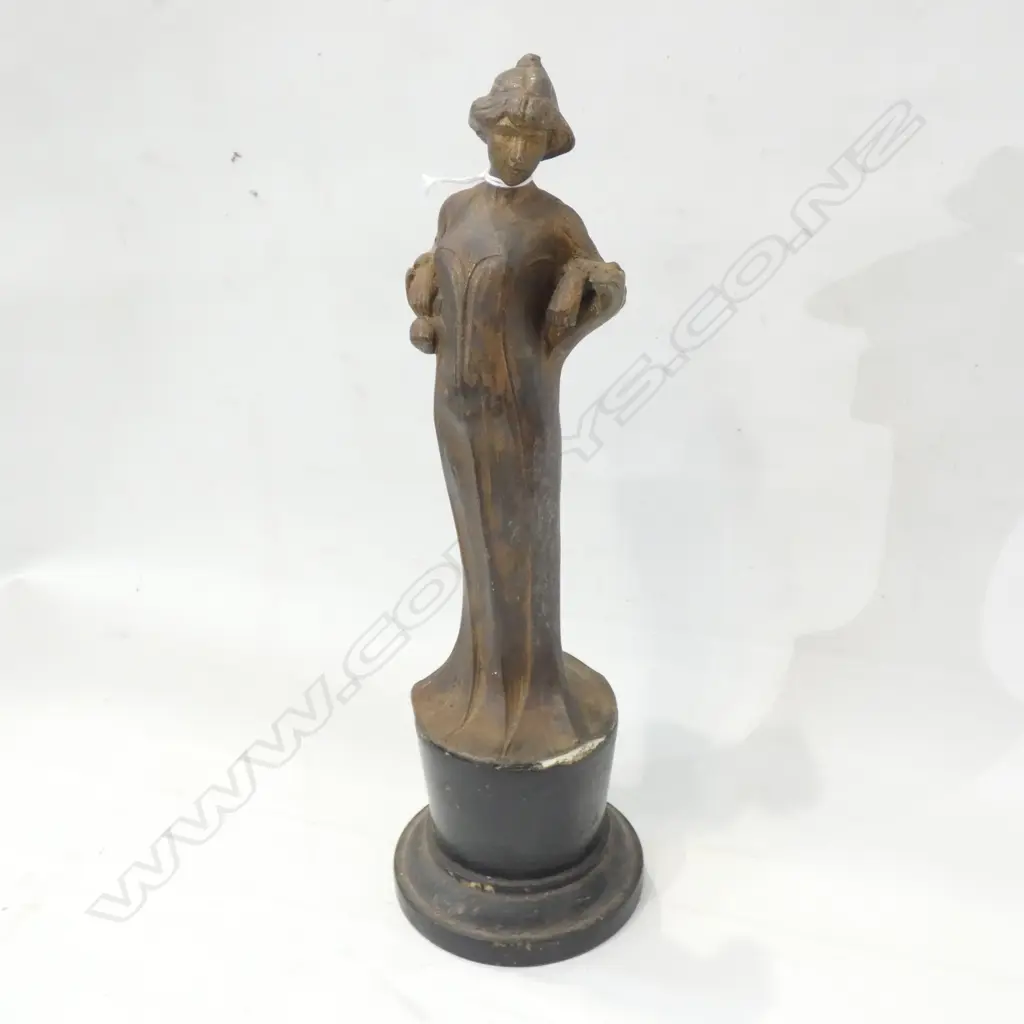 SPELTER ART NOUVEAU LADY FIGURE H.295mm Image 1++