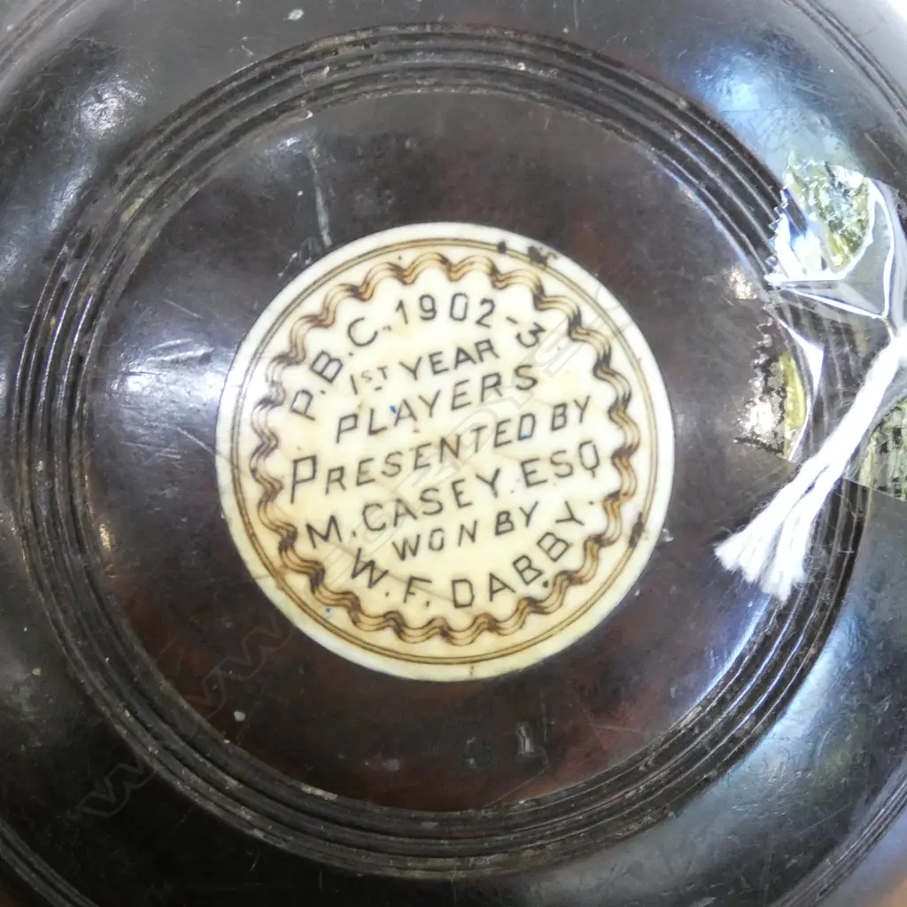 PR WOODEN PRESENTATION BOWLS  C1902-3 Image 1++