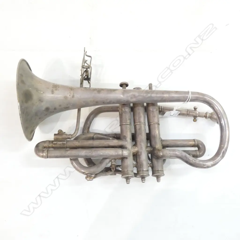 OLD MODEL KOENIG CURTOIS CORNET - A/F EXTENSIVE ENGRAVING INCL PARIS 1878  Image 1++