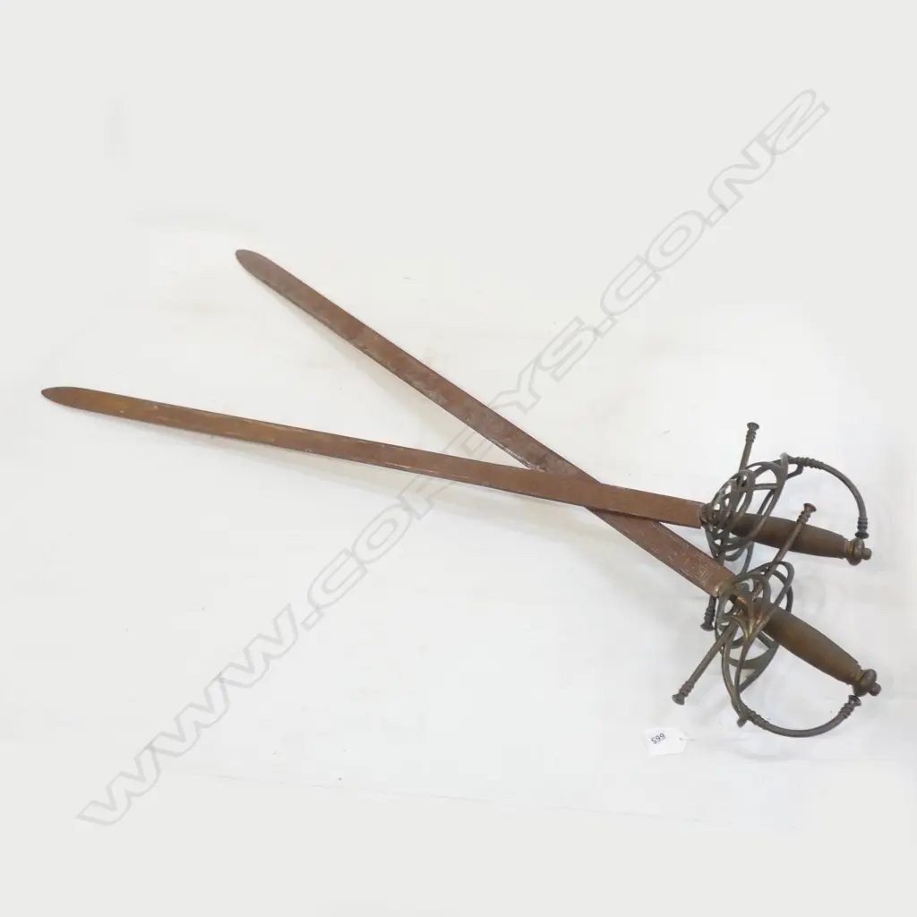 2 REPRODUCTION VINTAGE STYLE SWORDS L.900mm Image 1++