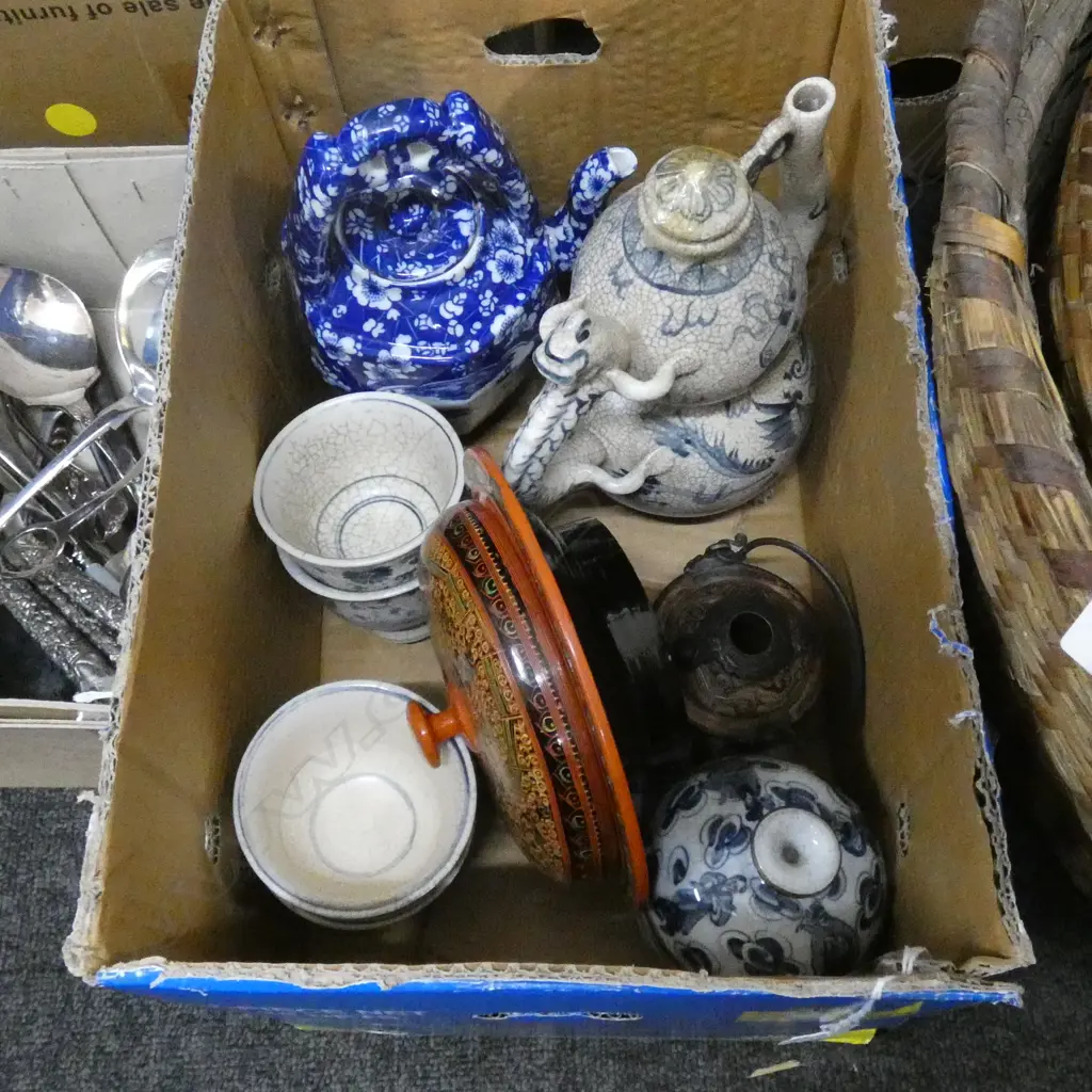BOX ORIENTAL PORCELAIN ETC.. Image 1++