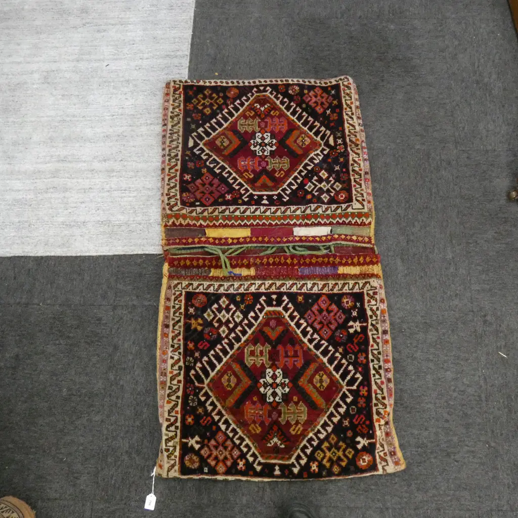 KELIM HAND KNOTTED WOOL CAMEL SADDLE BAGS 1180 X 630MM Image 1++