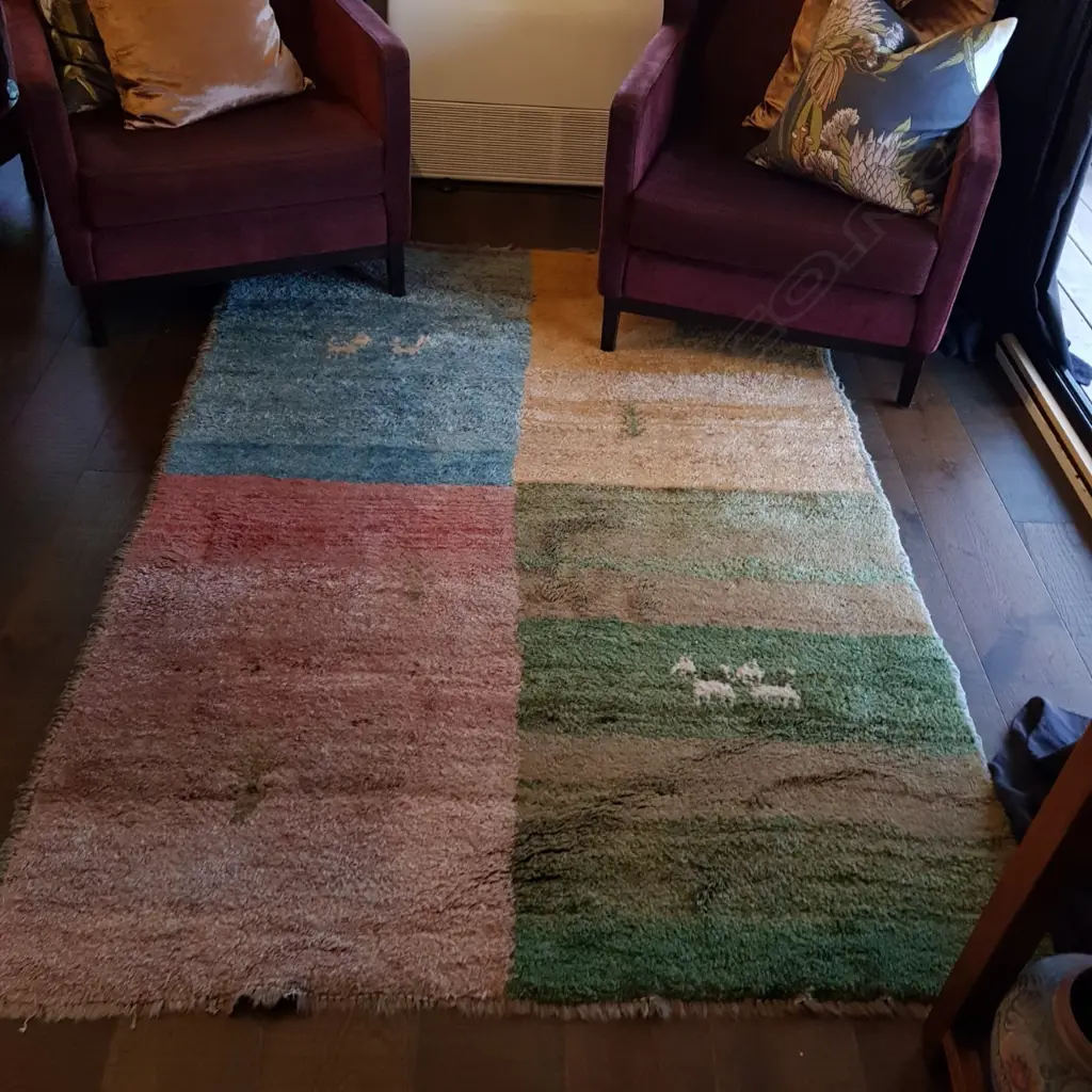 HAND KNOTTED ALL WOOL GABBEH RUG... Image 1++