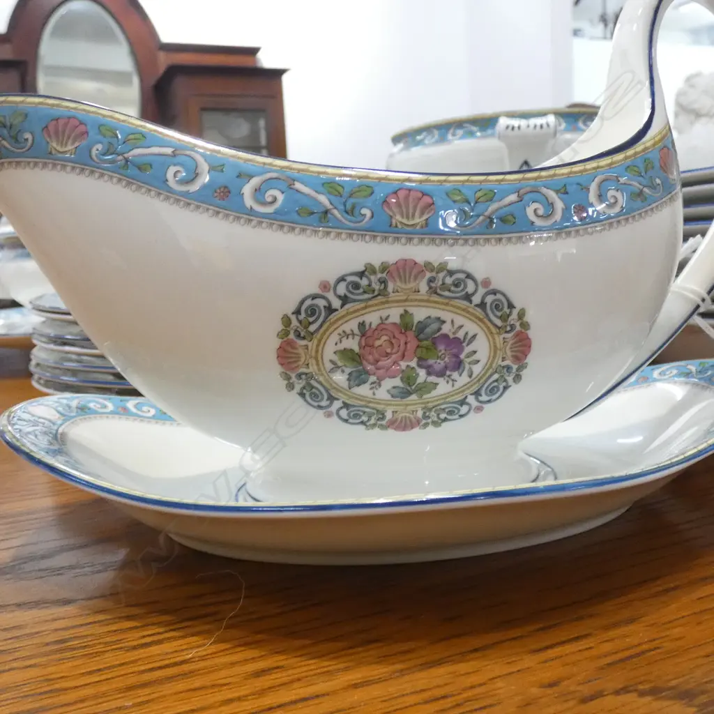 WEDGWOOD 'RUNNYMEDE' LG PART DINNER SERVICE,  APPROX 82PC Image 1++
