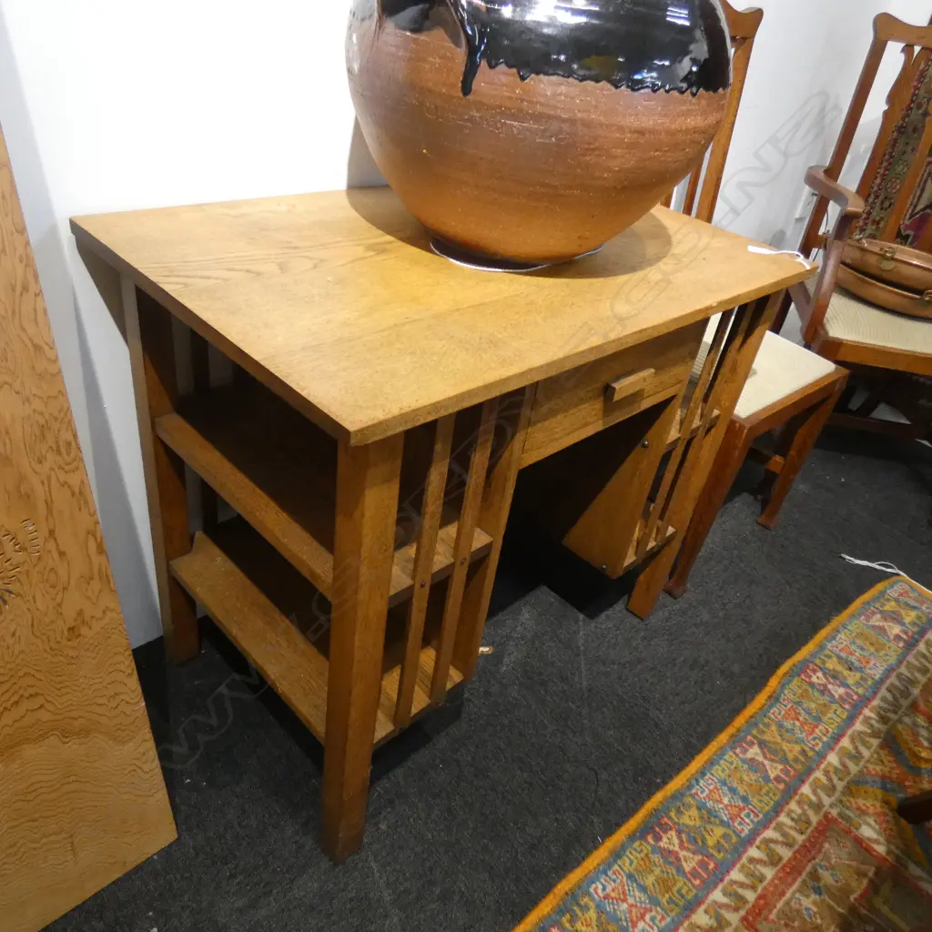 SMALL OAK DESK W.910mm Image 1++