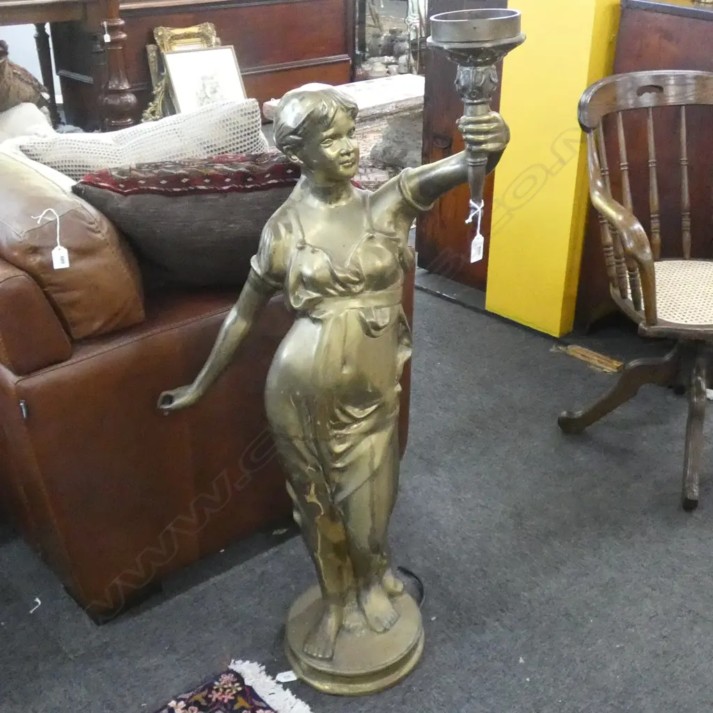 BRASS LADY LAMP H.1185mm Image 1++