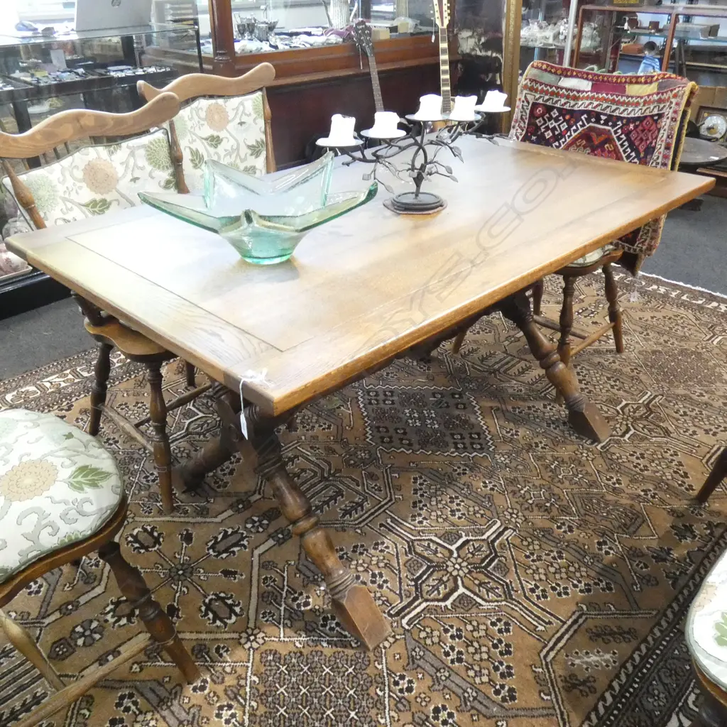OAK DINING TABLE 910 X 1520MM Image 1++