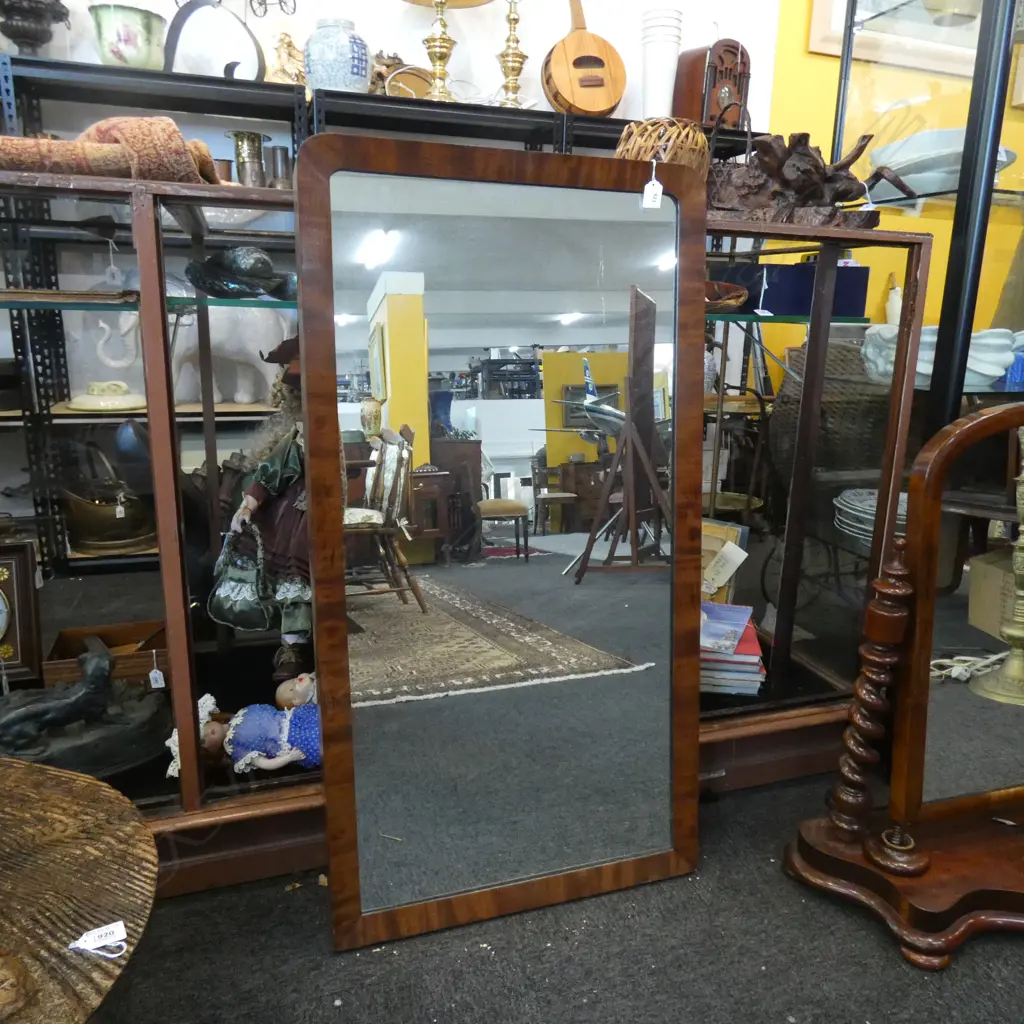 LG WOODEN FRAMED MIRROR 570 X 1090MM Image 1++