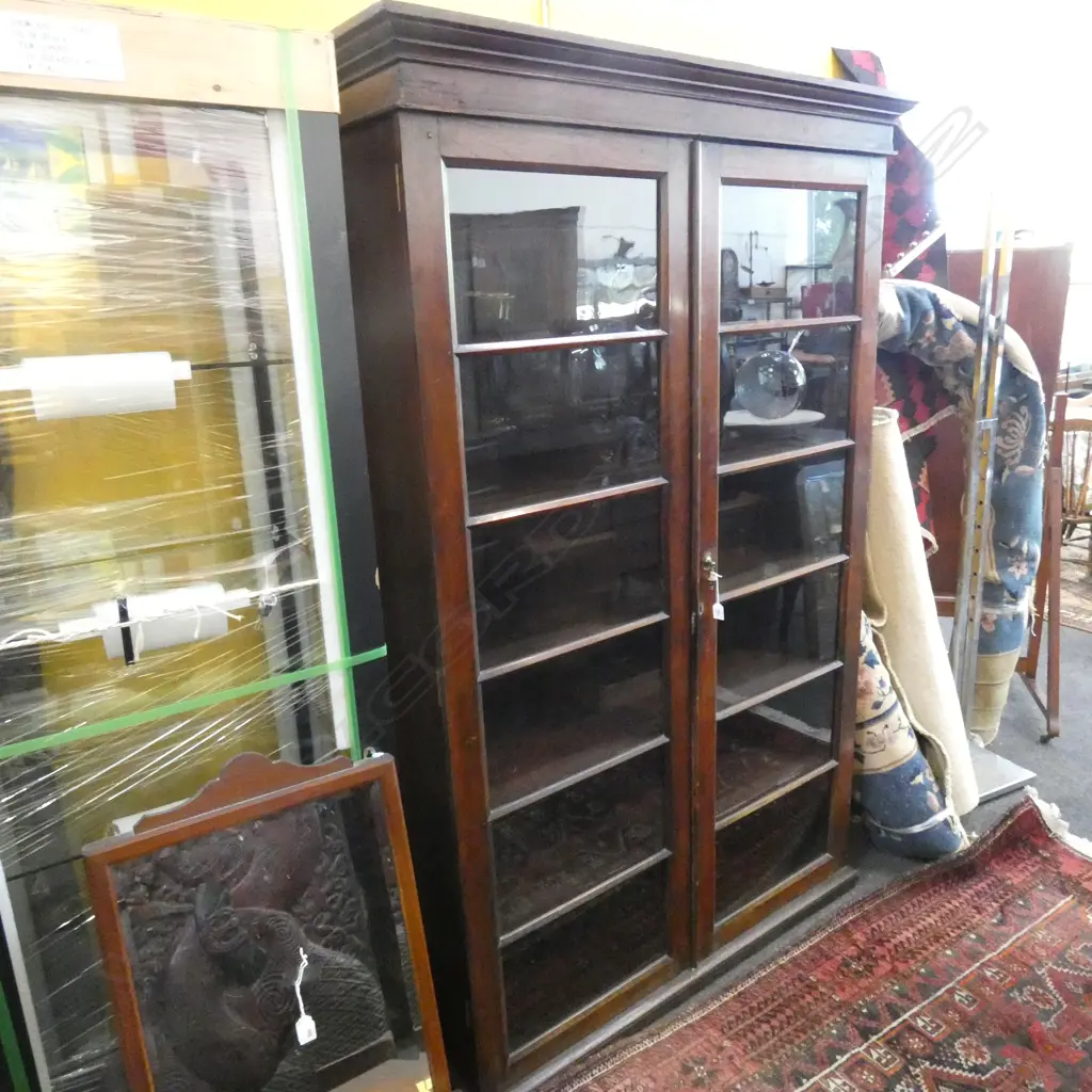 LARGE MAHOGANY BOOKCASE w. 5 SHELVES... Image 1++