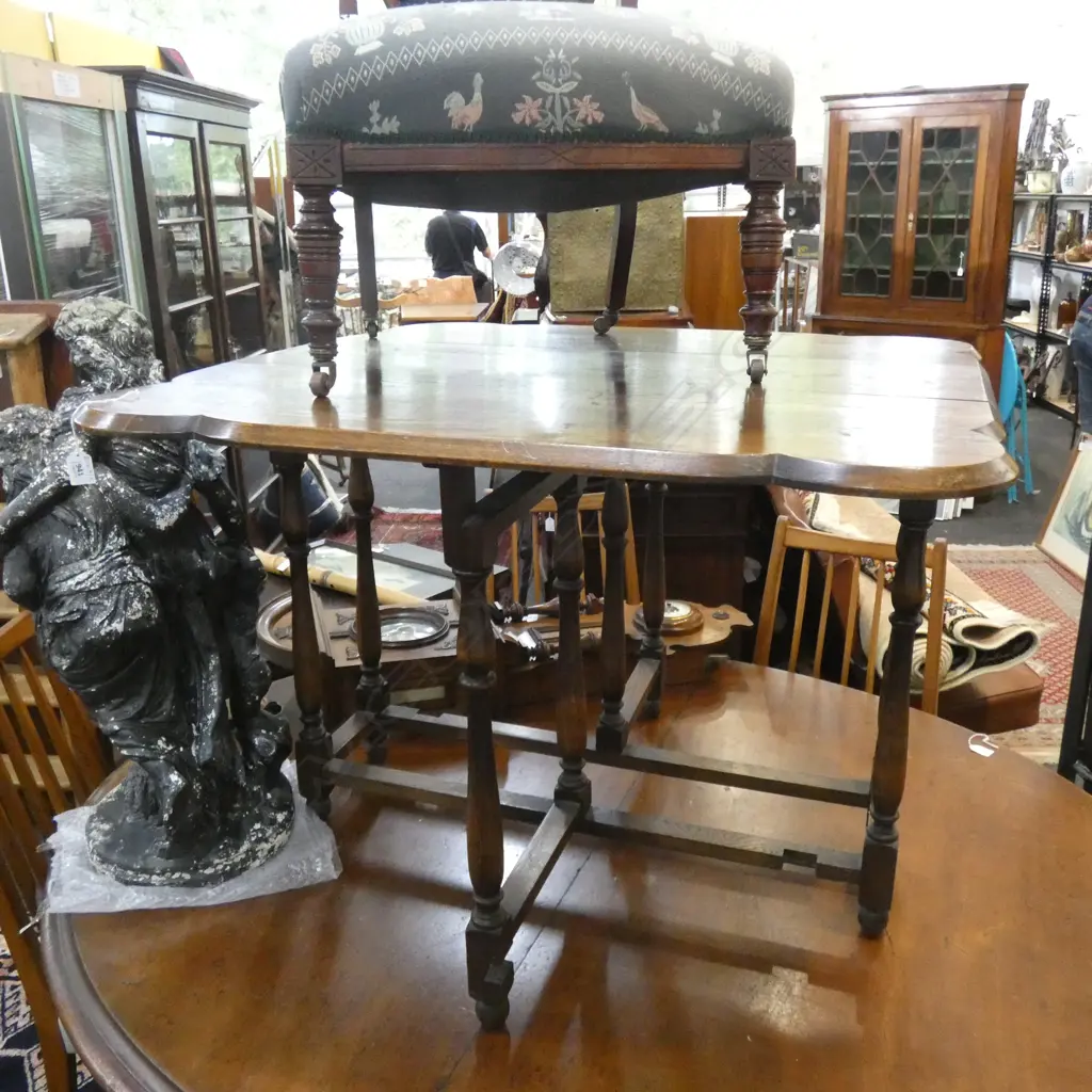 OAK DROPSIDE TABLE W.910mm Image 1++