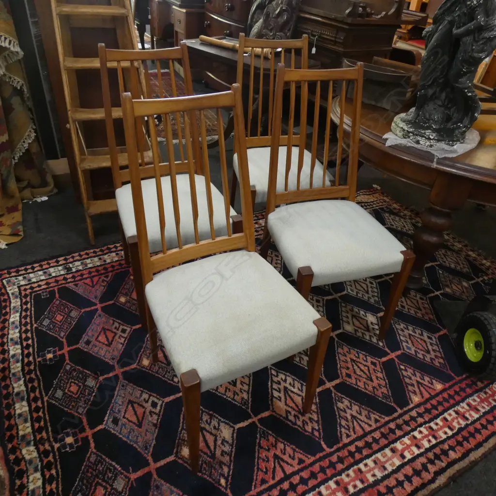 4 JON JANSEN 'KNIFEBLADE' MID CENTURY CHAIRS Image 1++