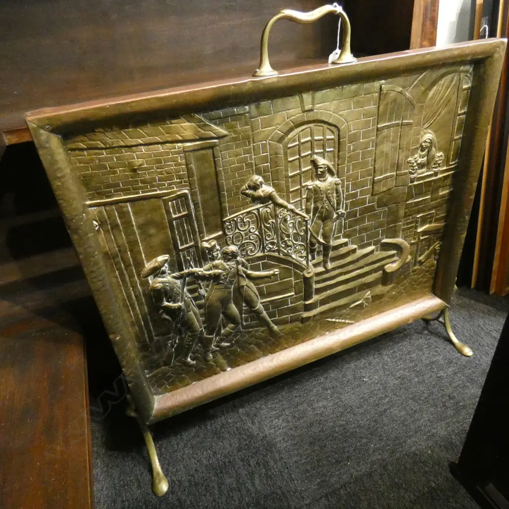 COPPER & BRASS FIRE SCREEN  720 X 740MM Image 1++