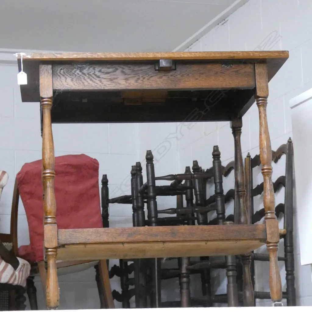 OAK TEA TROLLEY W.760mm Image 1++