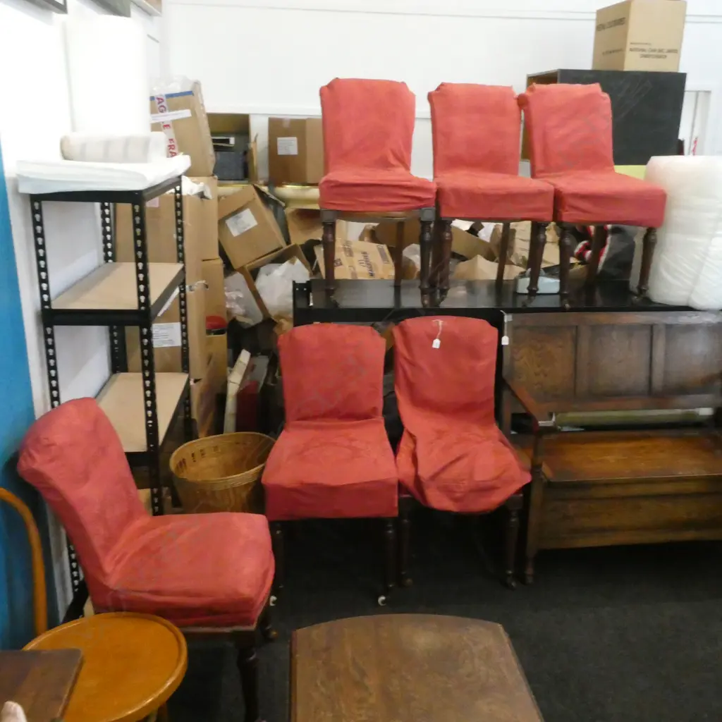 SET 6 VICTORIAN MAHOGANY DINING CHAIRS Image 1++