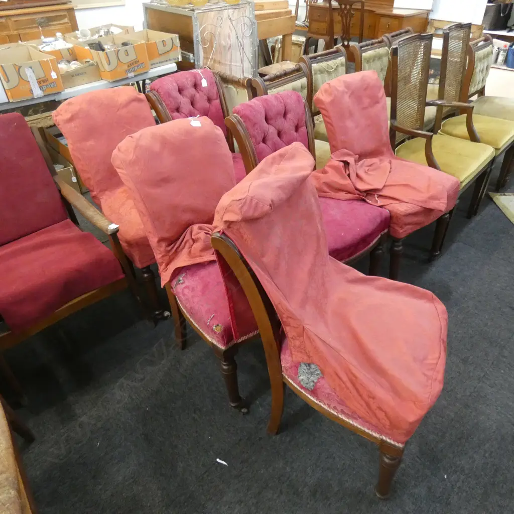 SET 6 VICTORIAN MAHOGANY DINING CHAIRS Image 1++