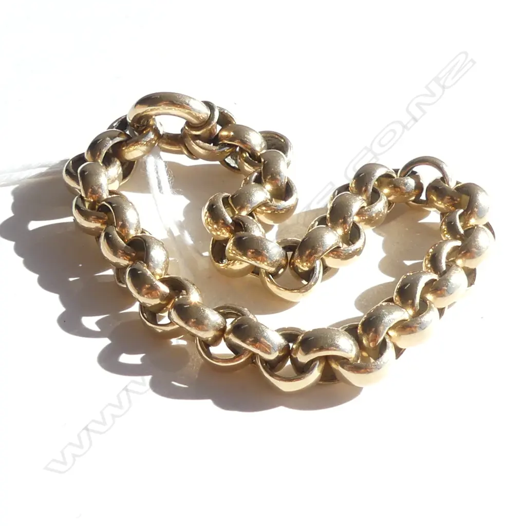 9CT GOLD BELCHER BRACELET 19.8GMS Image 1++