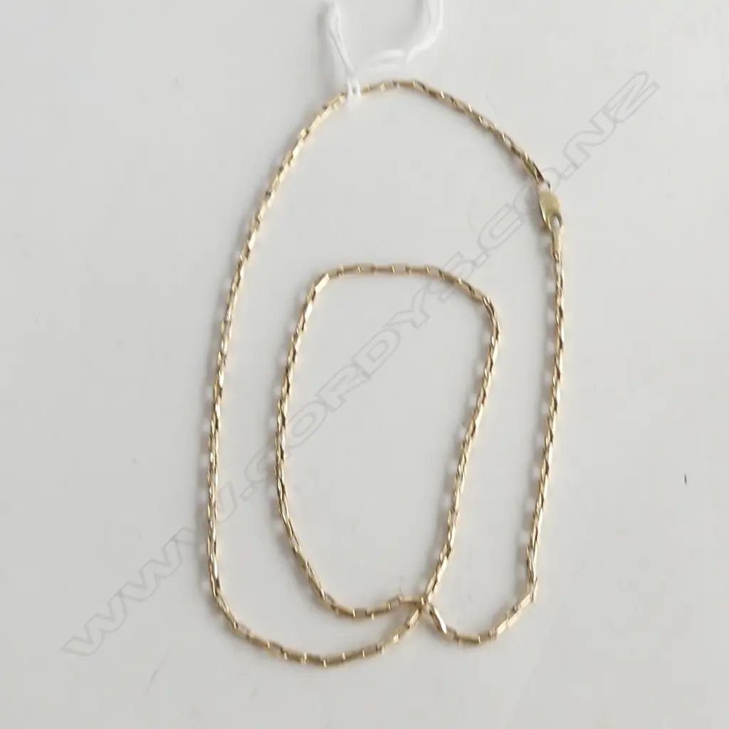 9ct C1900 ROSE GOLD CHAIN W MODERN 9CT CLASP 6.25gms Image 1++