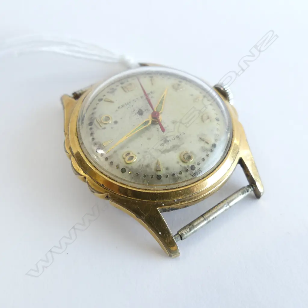 ERNEST BOREL VINTAGE AUTO GENTS WATCH RUNNING NO STRAP Image 1++