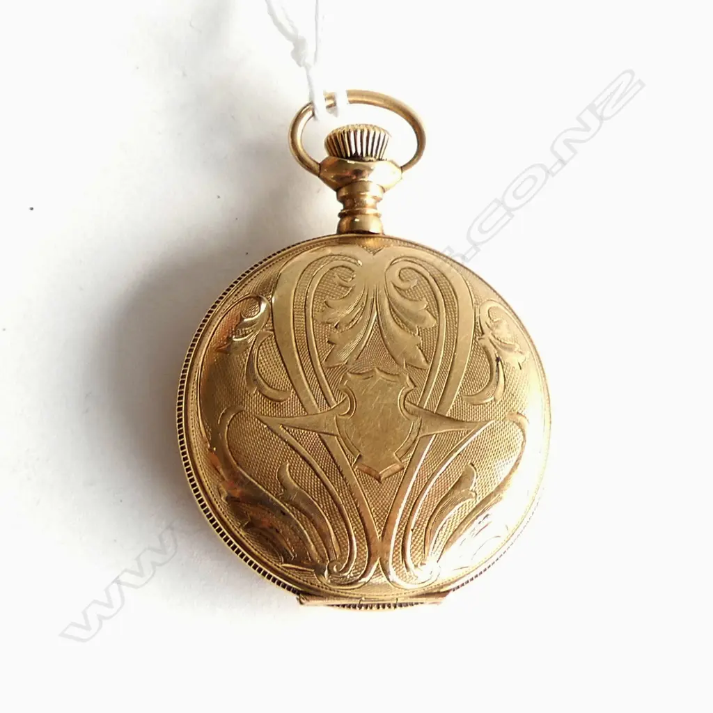 14CT DOUBLE HUNTER ELGIN POCKET WATCH 27.8 GRAMS Image 1++