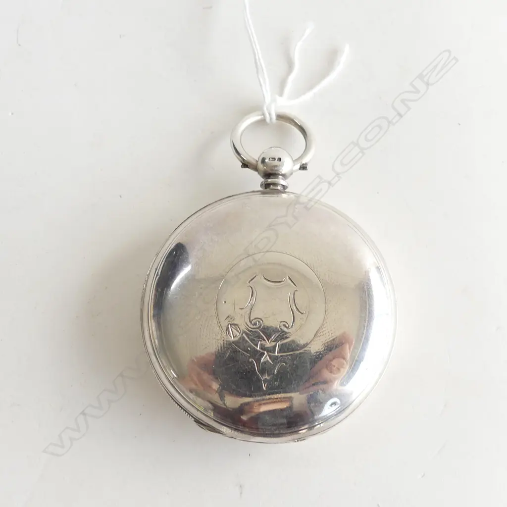 RARE 19THC NZ GEORGE COATES & CO SILVER HUNTER POCKET WATCH dial & movement named Image 1++