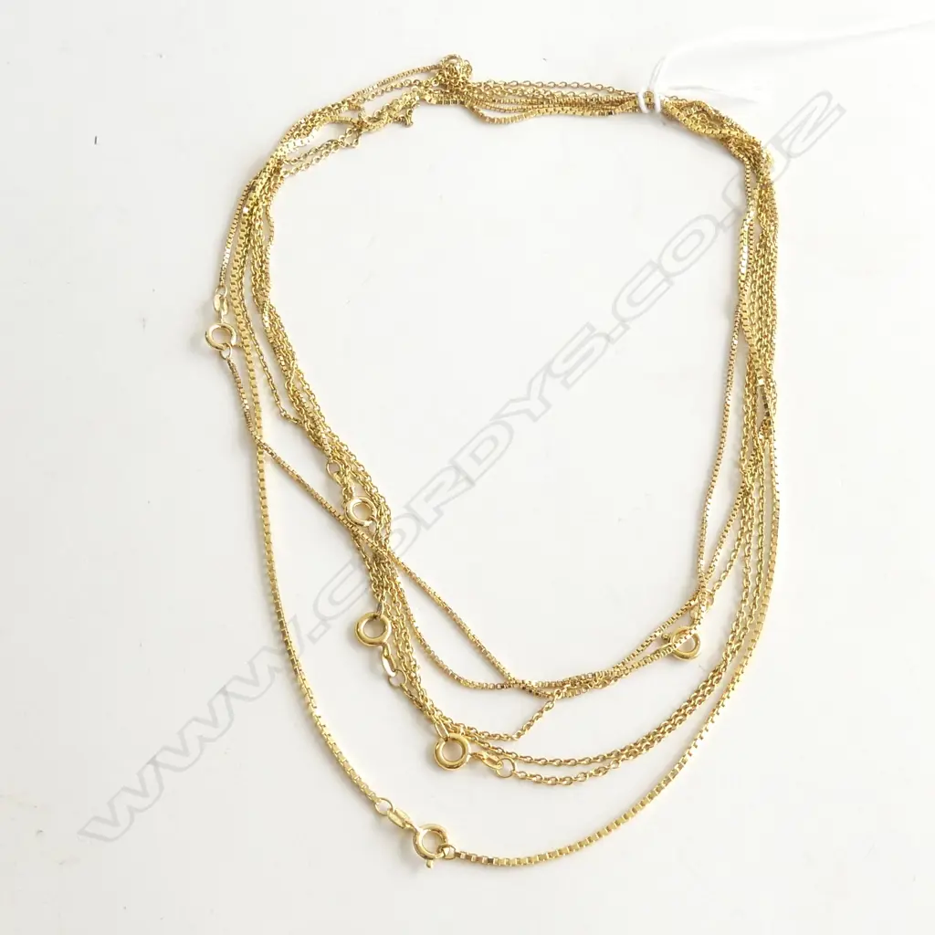 6 ASST. ROLLED GOLD NECKLACES BY SPIDEL GERMANY (AS NEW) Image 1++