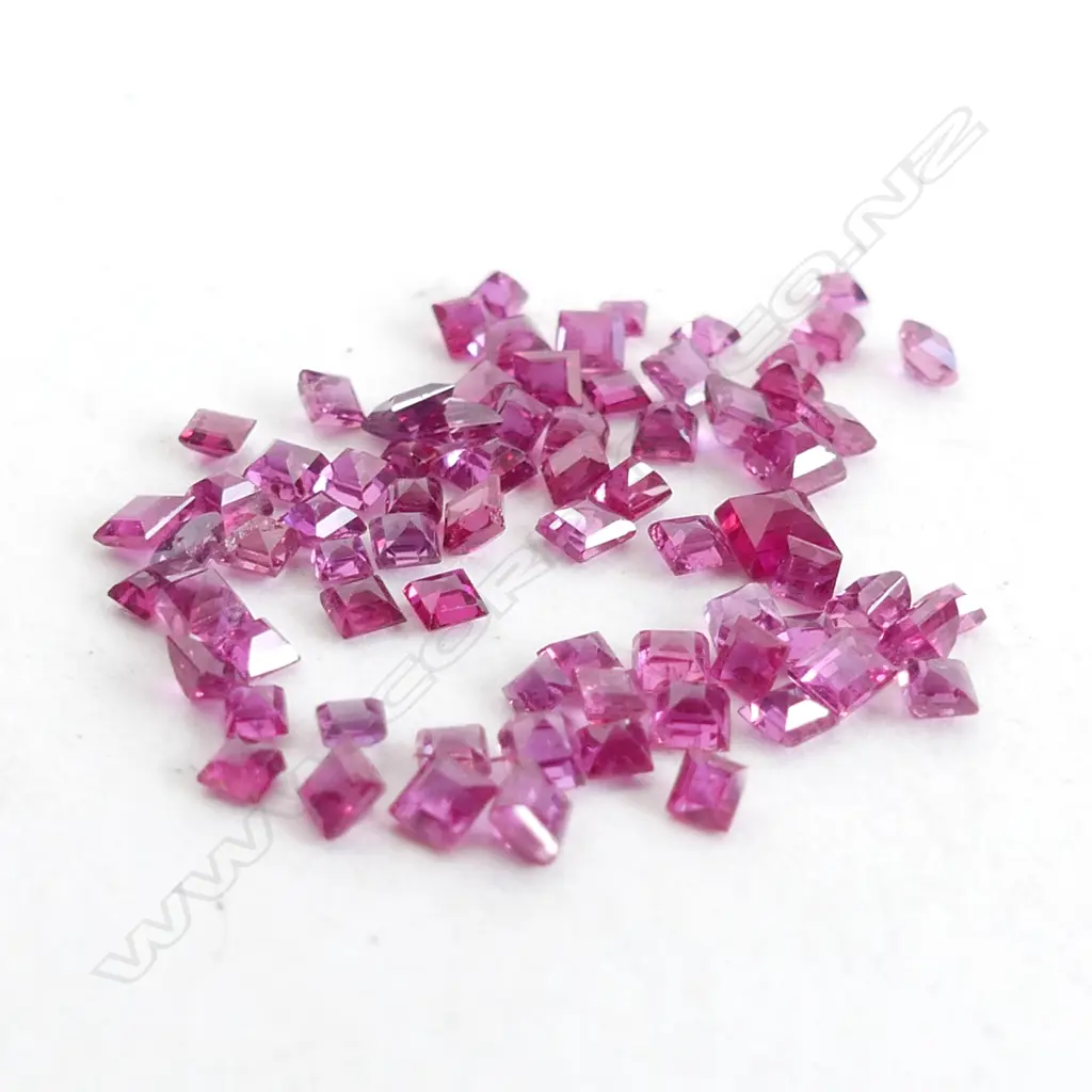 BAG MIXED RUBIES, SQUARE, MIXED SIZES  Image 1++