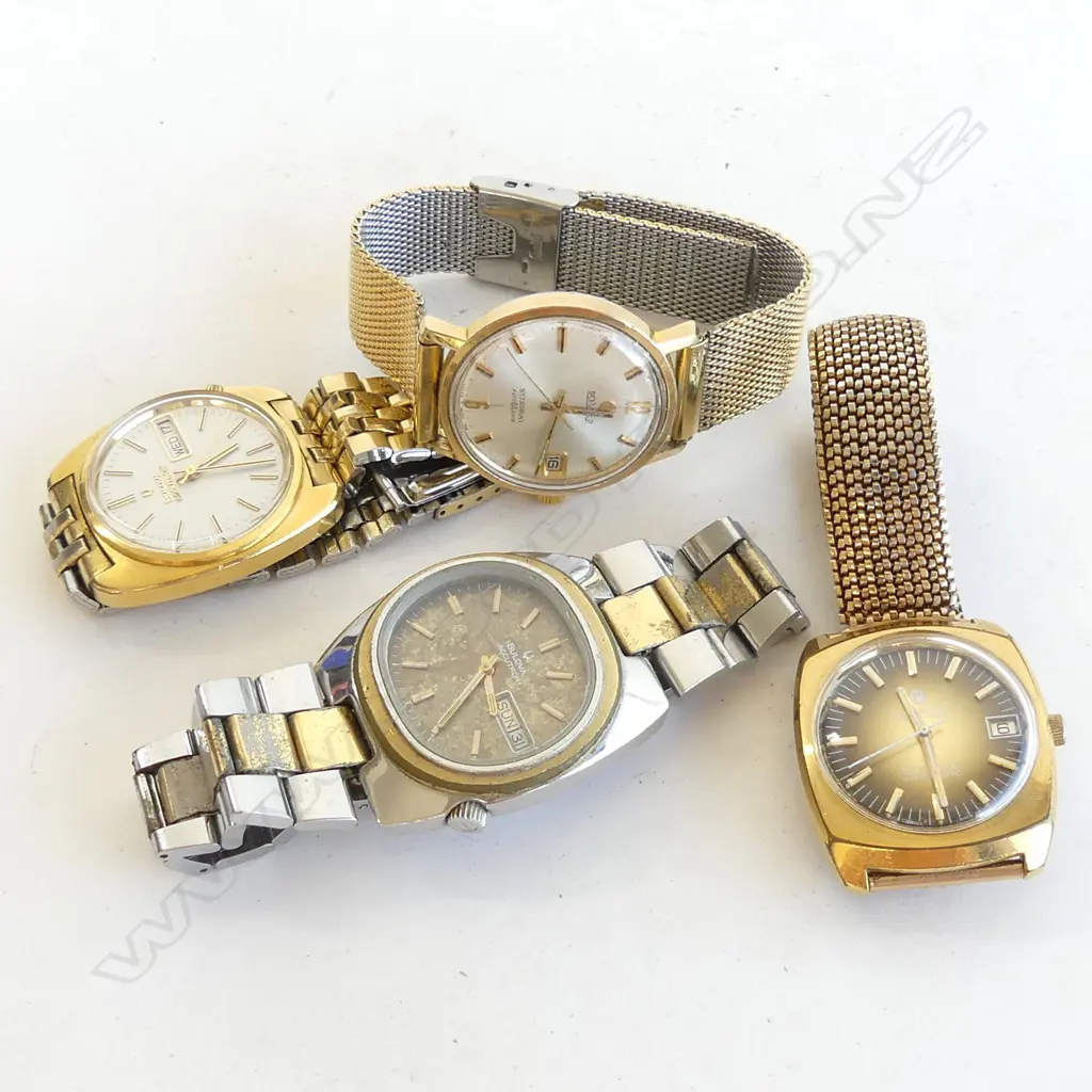 4 VINTAGE GP WATCHES; 2x BULOVA ACCOUTRON, 2x ROAMER; STINGRAY & SEAROCK Image 1++